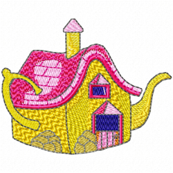 Teapots Embroidery Design 11 Teapots Embroidery Design 11